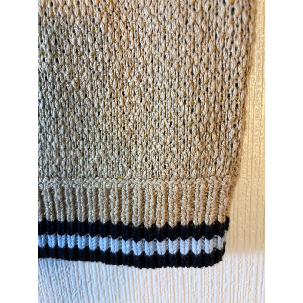 Sarah Gordon Maeve Soft Tan Bee Vest Medium NWOT Cotton Acrylic - Picture 11 of 12